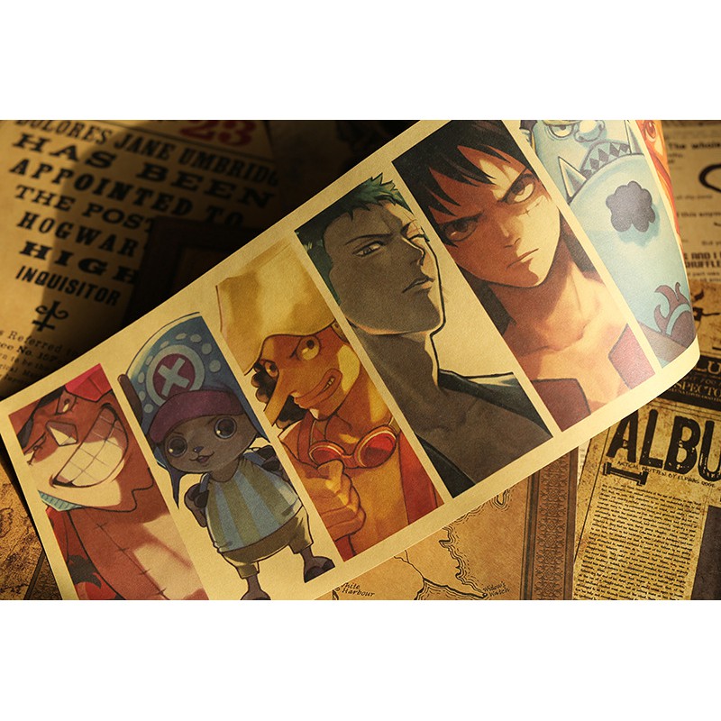 Poster Anime One Piece Dán Tường trang trí cỡ 70 * 20 cm