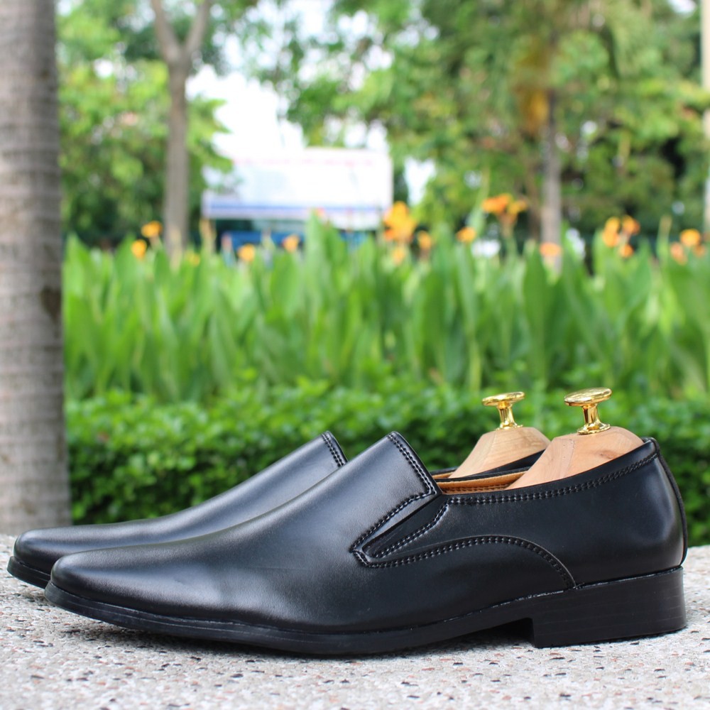 Giày Tây Nam Da Trơn Lịch Lãm Đen & Nâu