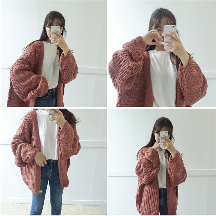 (LOẠI 1 ) (CÓ SẴN) Áo khoác len Cardigan len vặn thừng chất dày dặn | BigBuy360 - bigbuy360.vn