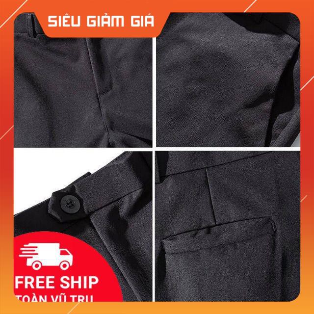 Quần Baggy Tây Đen Nam Nữ UNISEX