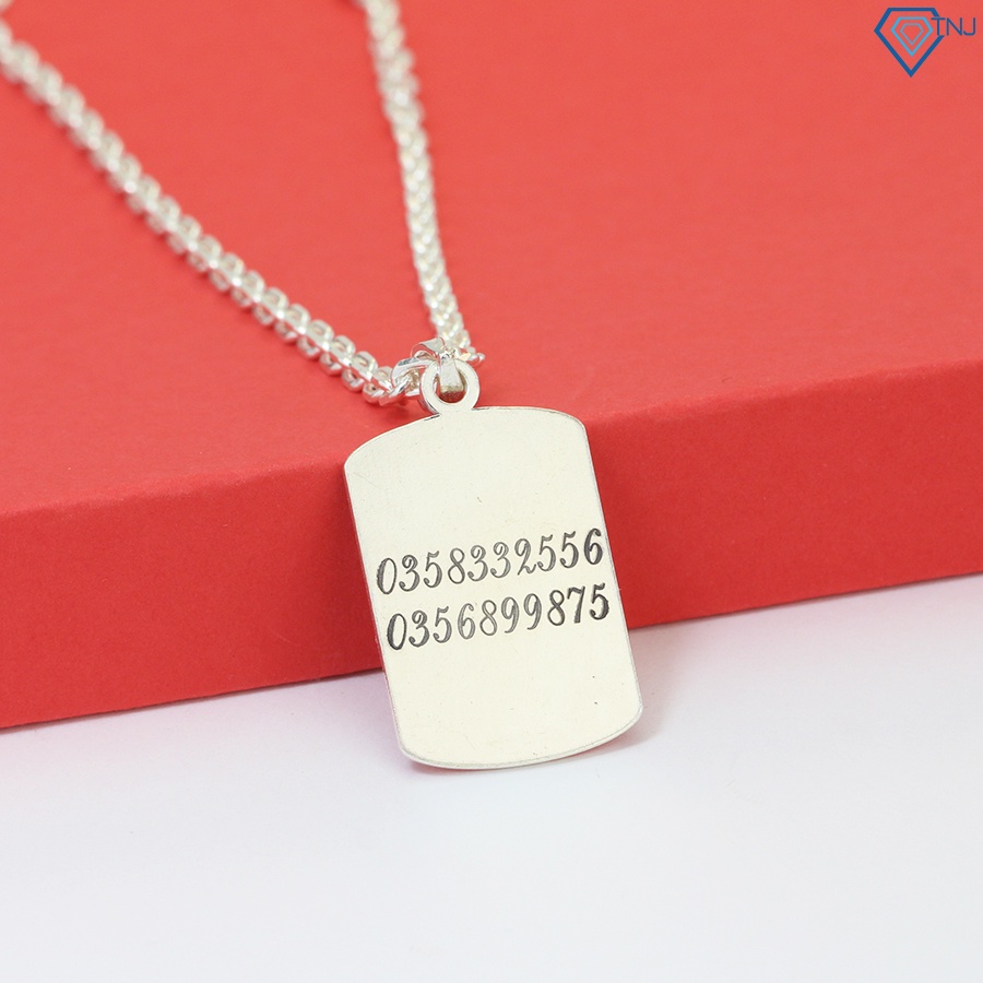 Dây chuyền bạc cho bé trai khắc tên hình con hổ DCT0088 Trang Sức TNJ