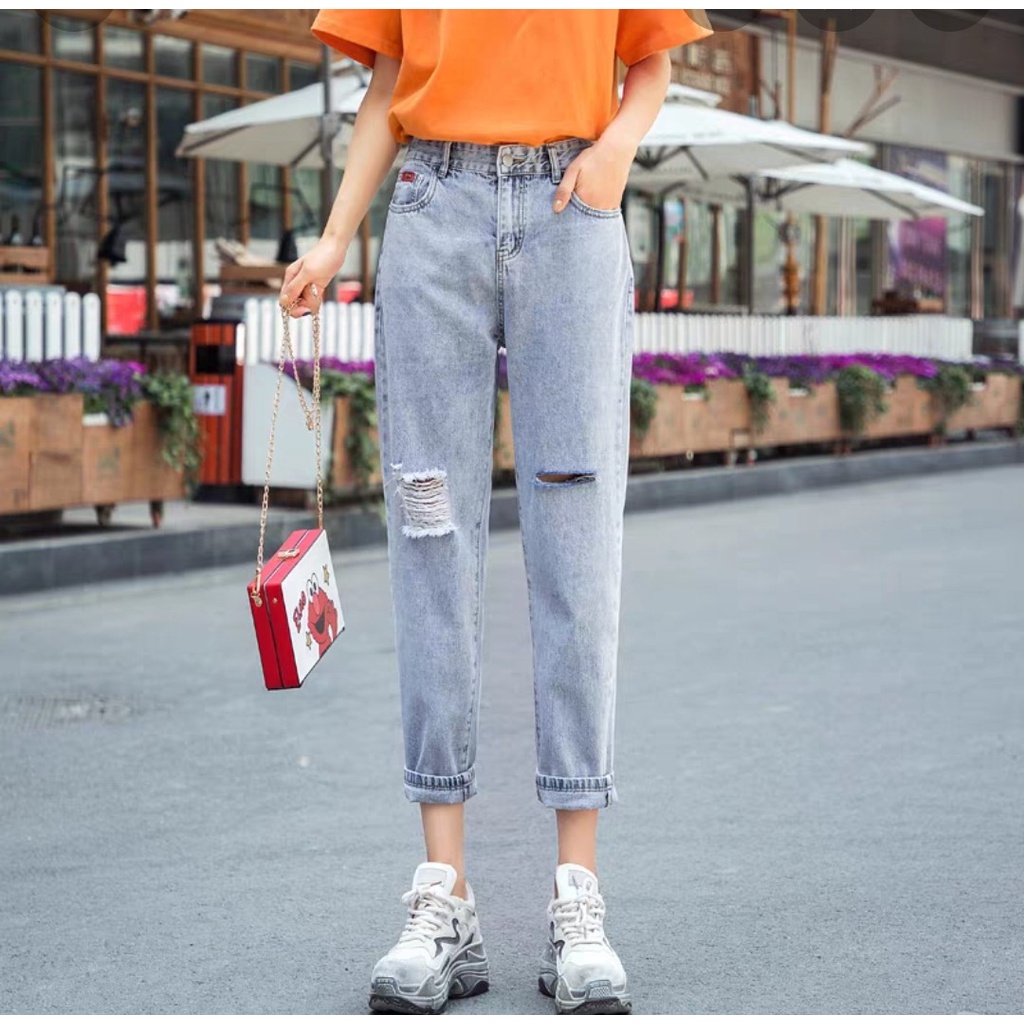 Quần bò baggy nữ quần jean baggy nữ quần jeans nữ lưng cao cạp cao quần nữ đẹp 3 size S M L hot 2022 SKShop22 | BigBuy360 - bigbuy360.vn