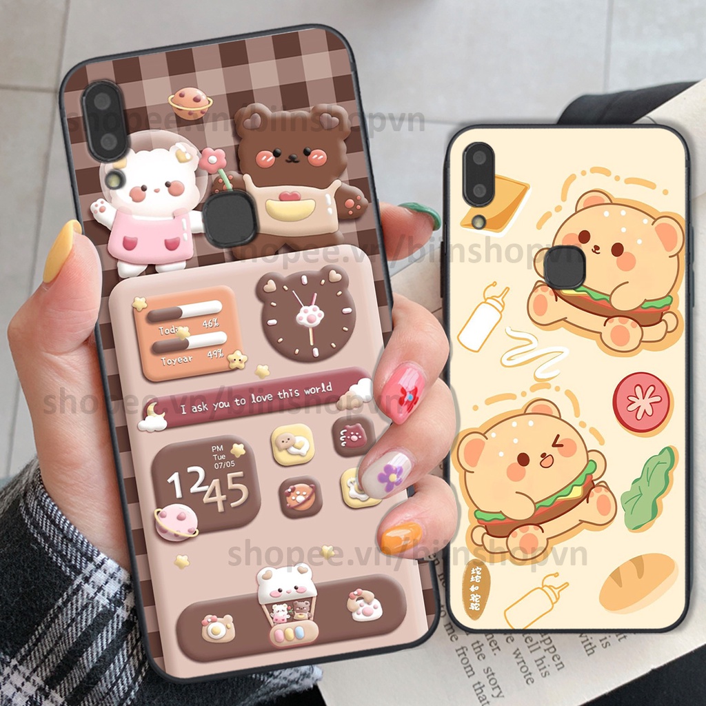 Ốp Vivo V9 / V9 Youth in hình gấu chocolate kẹo ngọt siêu đẹp siêu xinh