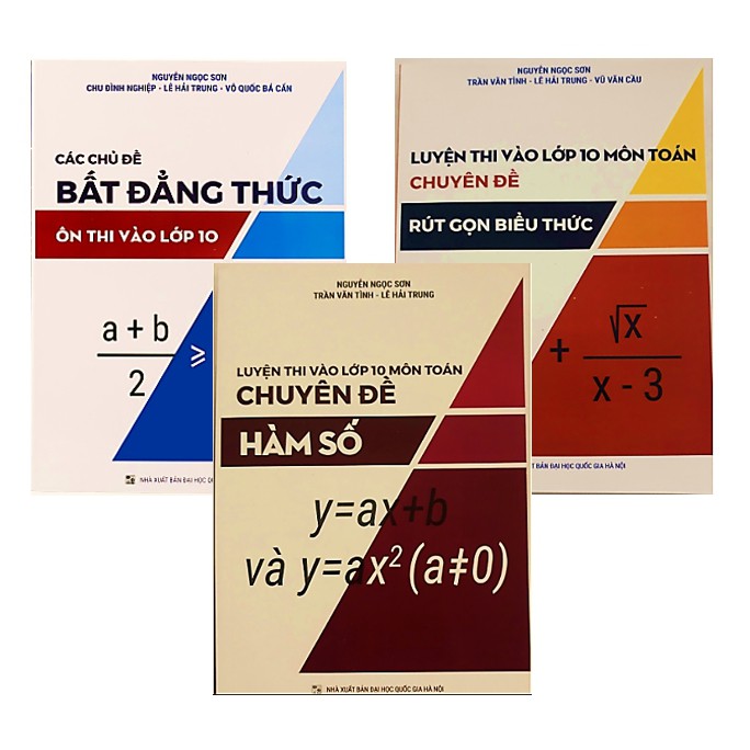 Sách - Combo Luyện thi vào lớp 10 môn Toán chuyên đề Bất đẳng thức, Rút gọn biểu thức và Hàm số