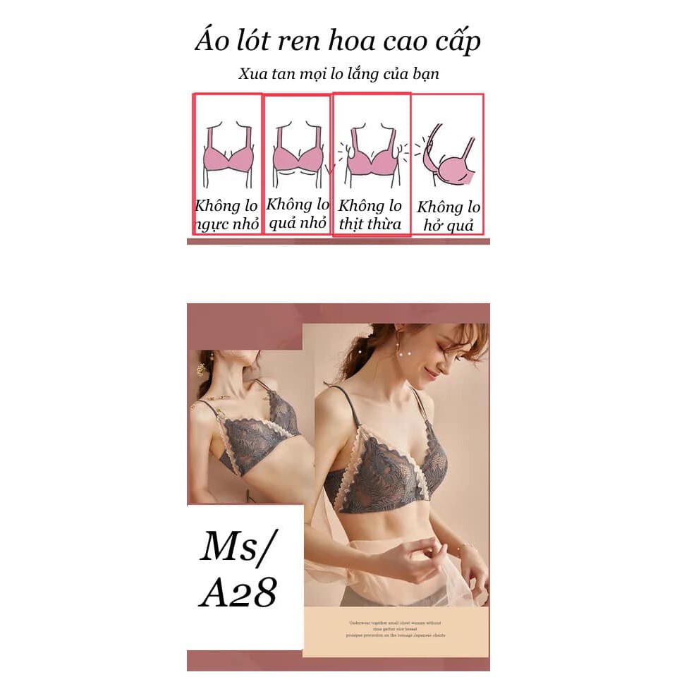 { FreeShip_Chính Hãng MuJI_Mới Nhất 2021} Aó Lót Phối Ren Sexy Kiểu Pháp Mẫu Mới Nhất 2021 | BigBuy360 - bigbuy360.vn