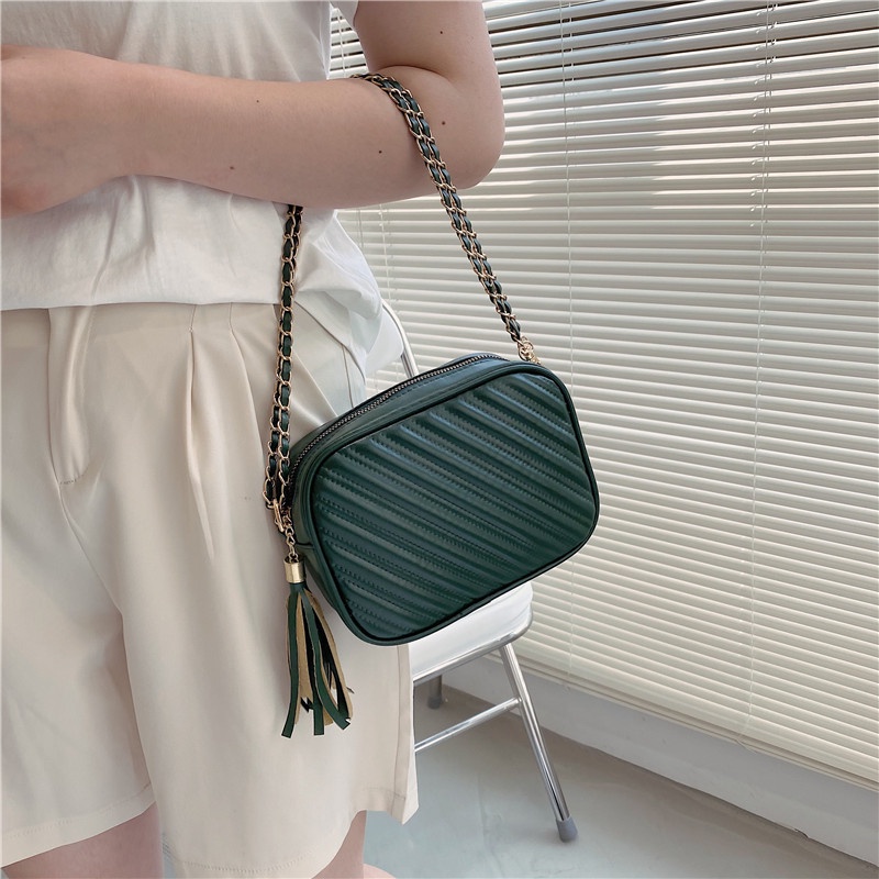 Ringer Túi Đeo Chéo Da Pu Thêu Họa Tiết Đơn Giản Cổ Điển Thời Trang Cho Nữ 2021