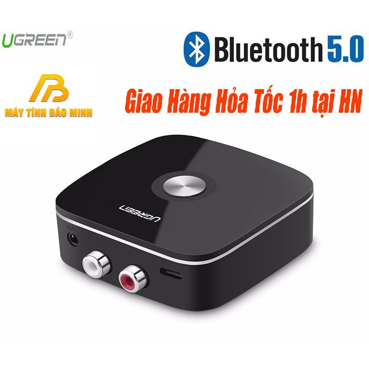 Thiết Bị Nhận Bluetooth 5.0 Music Receiver Ugreen UG-30445 (Dùng cho Loa+Amply) - Hàng Chính Hãng