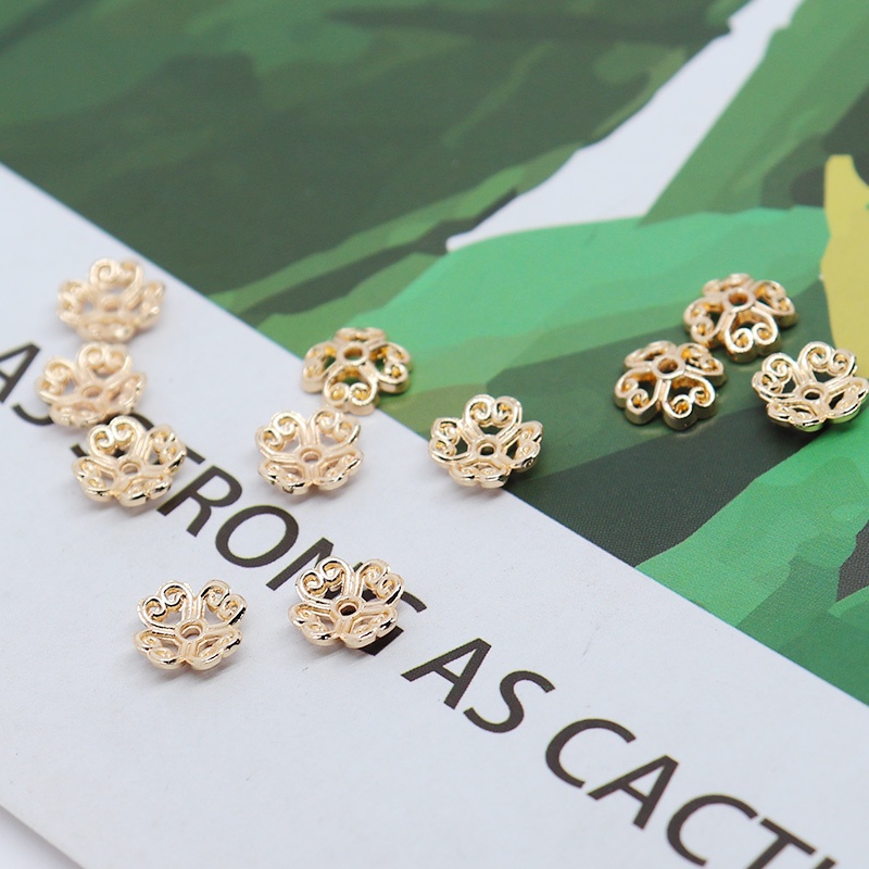 Phụ Kiện Hạt Làm Trang Sức Thủ Công Bằng Đồng 14k Hình Trái Tim