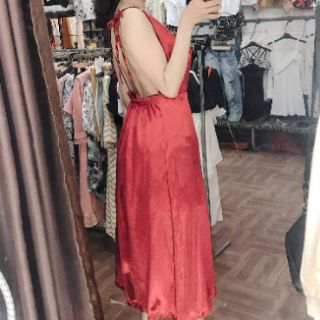 Váy Lụa Cổ Đổ Đủ Màu