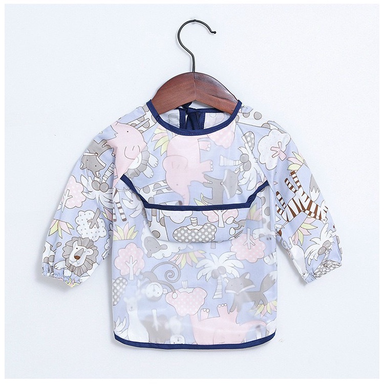 Áo Yếm Ăn Dặm Dài Tay Nhiều Hình,Yếm Chống Thấm Có Máng Đựng Cho Bé nhiều mẫu