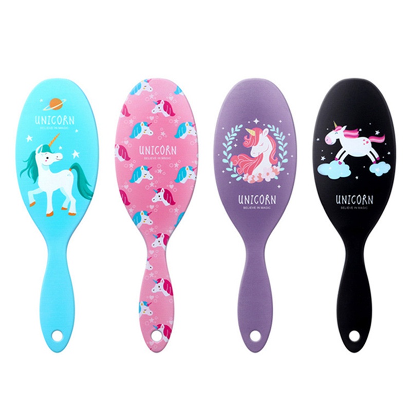 1 lược chải tóc mát xa da đầu hình kỳ lân dễ thương