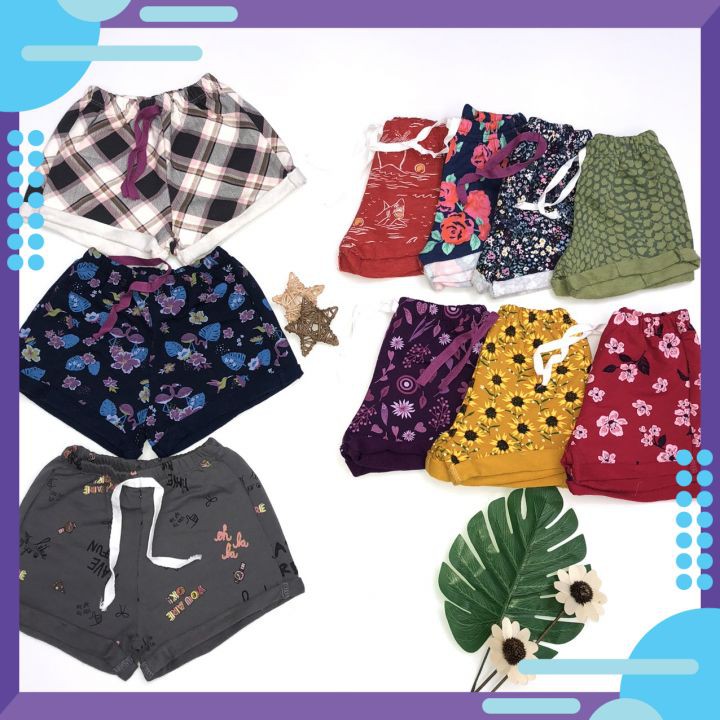 Quần short bé gái SAUKIDS, quần sooc bé gái chất da cá mềm mát , size 2-7 tuổi