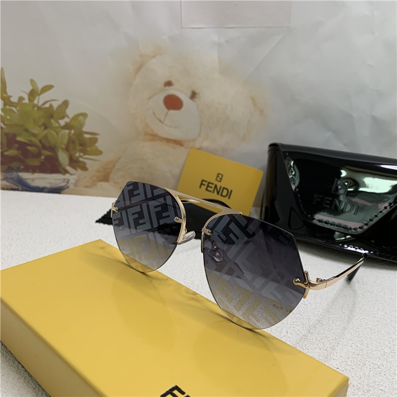 Fendi 2021 New Korean Fashion Men's and Women's One-piece Polarized Sunglasses Trendy Couple Outdoor Travel Driving Fashion Star Street Shooting Wild Anti-UV Sunglasses