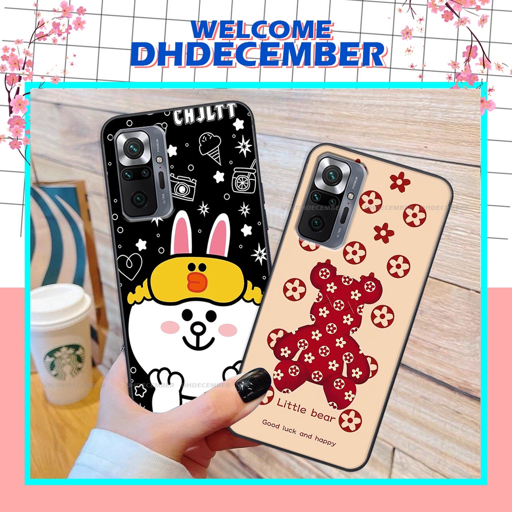 Ốp lưng Xiaomi REDMI NOTE 10 PRO 4G in hình gấu K@ws, gấu nâu, dor@emon RẺ- ĐẸP- BỀN