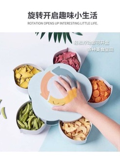 Khay mứt xoay 5 cánh hình hoa