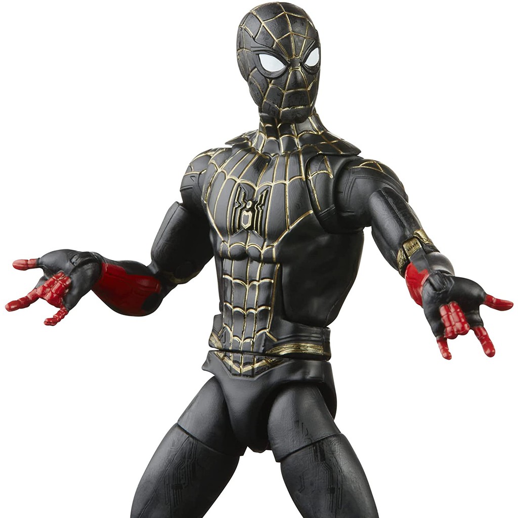 🌟Spider man🌟Mô hình HasbroϟMarvel Legends Series 6-inchϟSpider Man 3: No Way Home - Black&Gold Suit