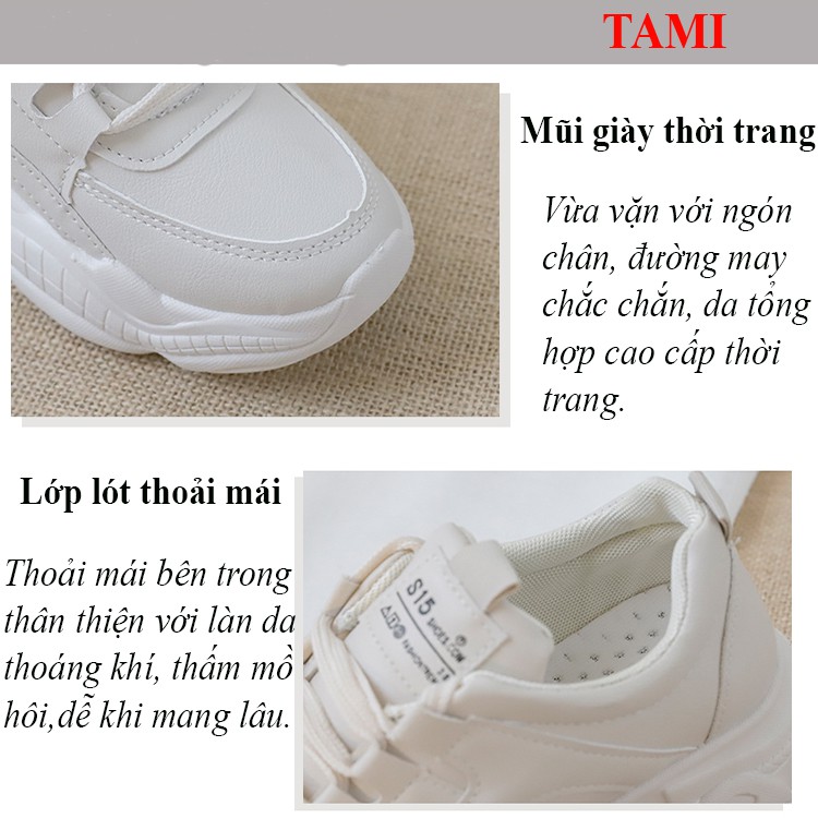 Giày thể thao nữ trắng đế vòm tôn chân TAMI-AD0013