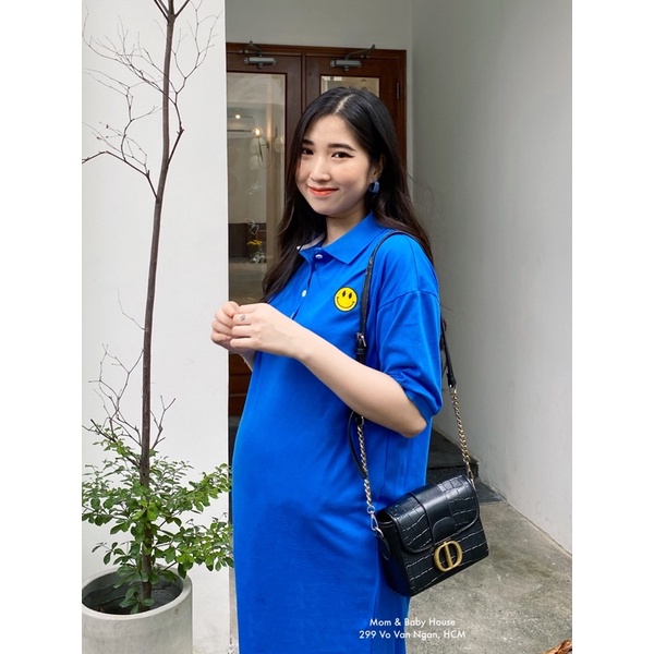 [Mã FATHANG5 giảm 10K đơn 50K] Đầm bầu thun in hoạ tiết mặc cả bầu và sau sinh