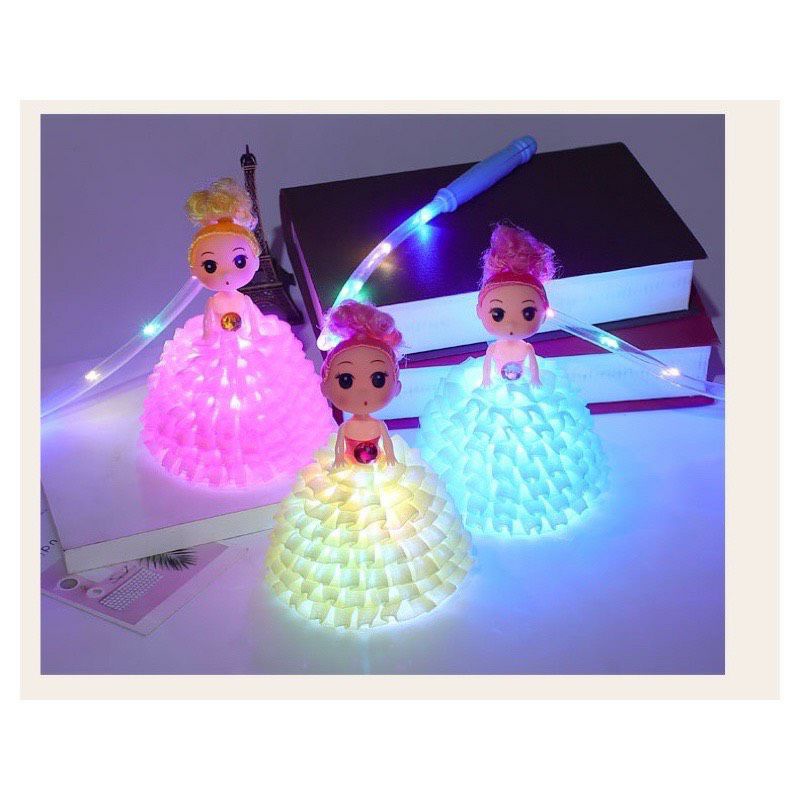Đồ chơi Trung thu, Đèn lồng hình búp bê barbie phát sáng, quà tặng cho bé