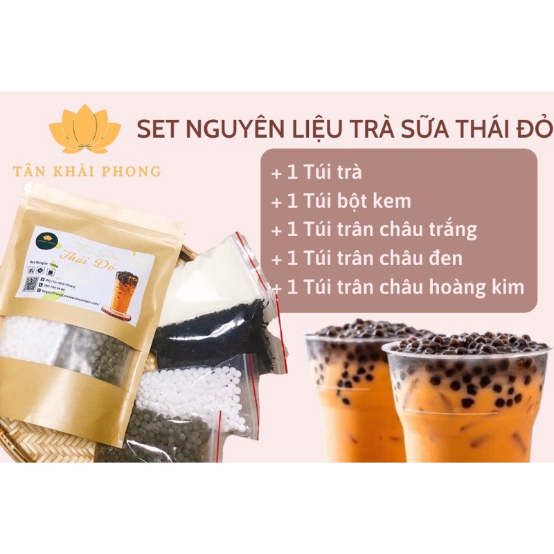 SET TRÀ SỮA PHÚC LONG - THÁI XANH - THÁI ĐỎ - TÂN KHẢI PHONG (Nấu 25-30 ly)