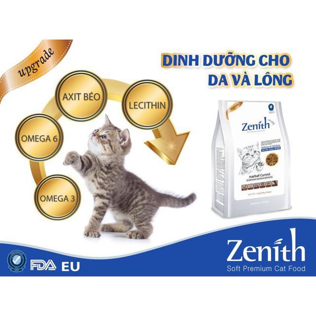 [ Hàn quốc ] Thức ăn hạt mềm Zenith cho mèo 1.2kg