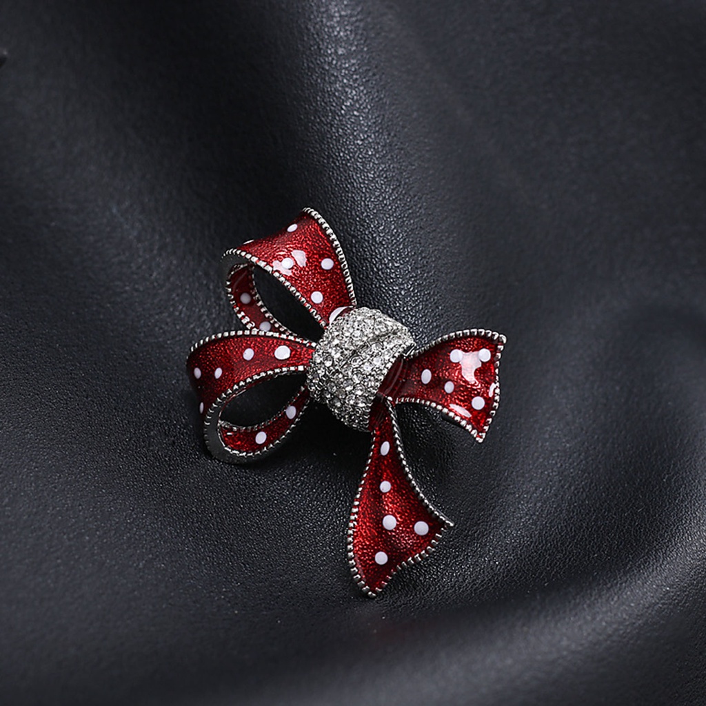 Ghim Cài Áo Hình Nơ Đính Đá Lấp Lánh Sang Trọng