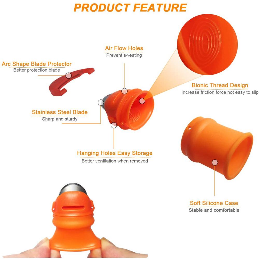 Dụng cụ đeo ngón tay bằng silicone dùng nhặt hạt bào vỏ rau củ quả tiện dụng