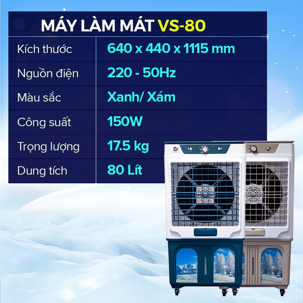 Máy làm mát không khí VSS-80 bảo hành 3 năm chính hãng