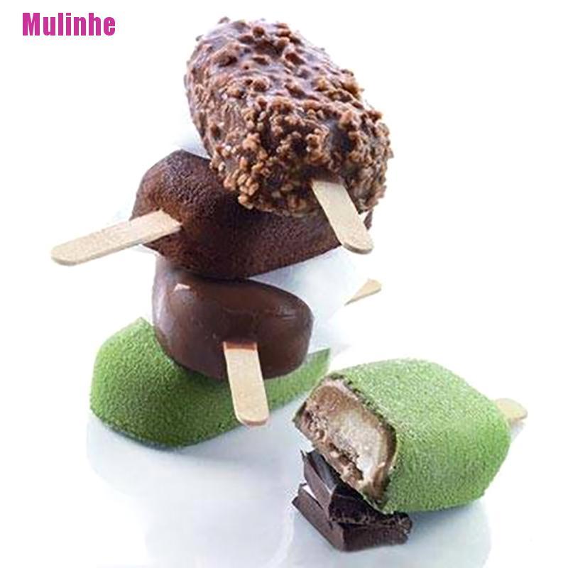 Khuôn Làm Kem Que 8 &amp; 4 Ngăn Bằng Silicone Dày Dặn