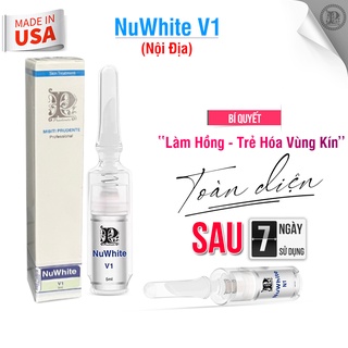 Kem Làm Hồng Vùng Kín Mibiti Prudente Giga White V1 - Hàng USA, Kem Trẻ Hóa Làm Hồng Cô Bé NuWhite V1 (Tuýp 5ml)