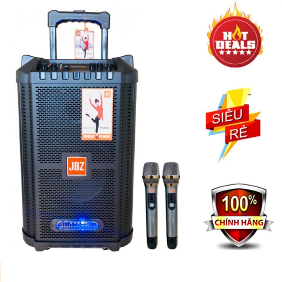 Loa karaoke hát hay JBZ1006 {LOẠI 1} 2 micro không dây hát karaoke cực hay, giá rẻ