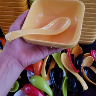 10 Bộ Bát ăn chè kèm thìa ( bát vuông)
