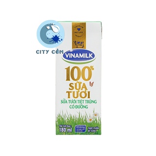 Sữa Vinamilk tiệt trùng có đường 180ml thùng 48 hộp