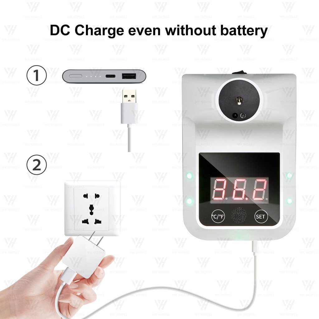 Nhiệt Kế Hồng Ngoại K3 Pro Gắn Tường Có Chuông Cảnh Báo Đa Năng Cho Văn Phòng