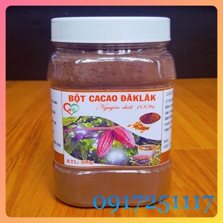 Bột cacao nguyên chất 100% Daklak hủ 500gram