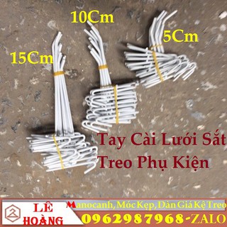 Tay Cài Lưới 100 Chiếc Treo Phụ Kiện Bằng Sắt Sơn Trắng