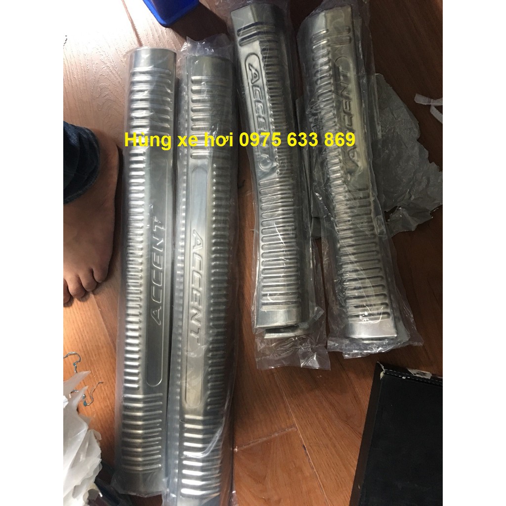 ỐP BẬC, ỐP CỐP CHỐNG TRẦY CHO ACCENT 2018 -2021 TITAN, INOX, CACBON