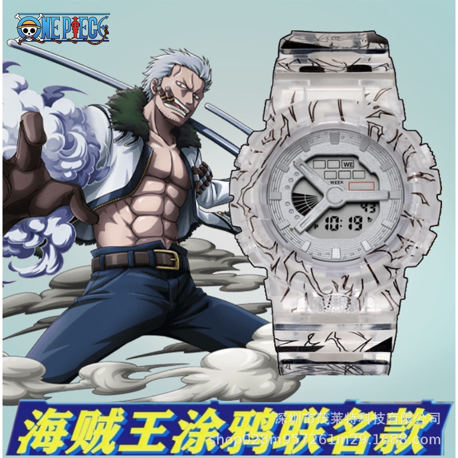 Gp1 Đồng Hồ Báo Thức Điện Tử Đa Năng Chống Thấm Nước pg1 Họa Tiết one piece Cho Nam Nữ
