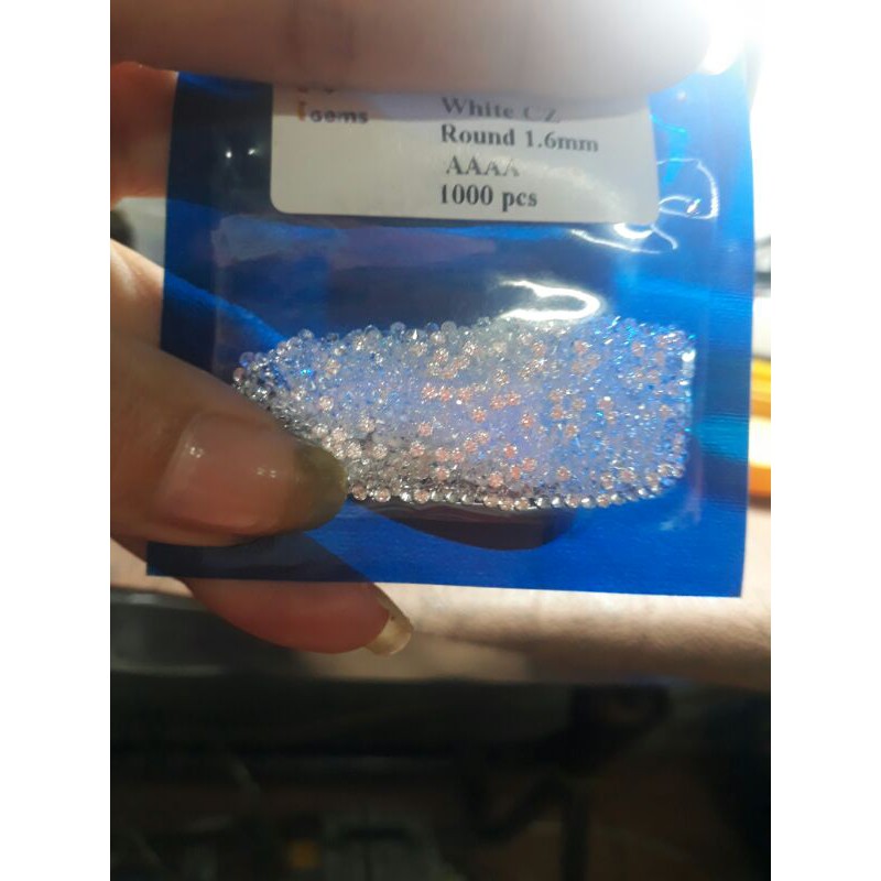 Combo 100 viên 1.6mm đá trang sức cao cấp sáng lung ling