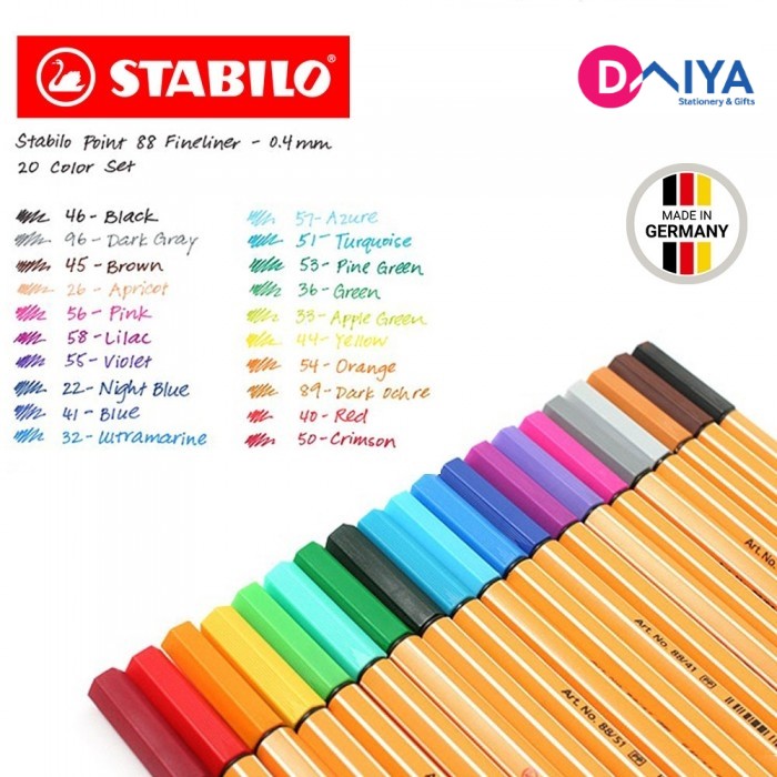 [Bán lẻ] Bút Fineliner Stabilo Point 88 0.4mm (P1)