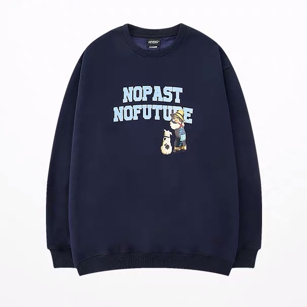 Áo sweater unisex form rộng brand Nelly Heybig chính hãng streetstyle in trước ngực S4