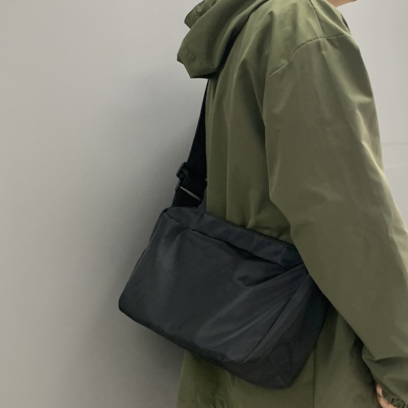 Túi đeo chéo vải canvas phong cách Harajuku thời trang cho nam và nữ
