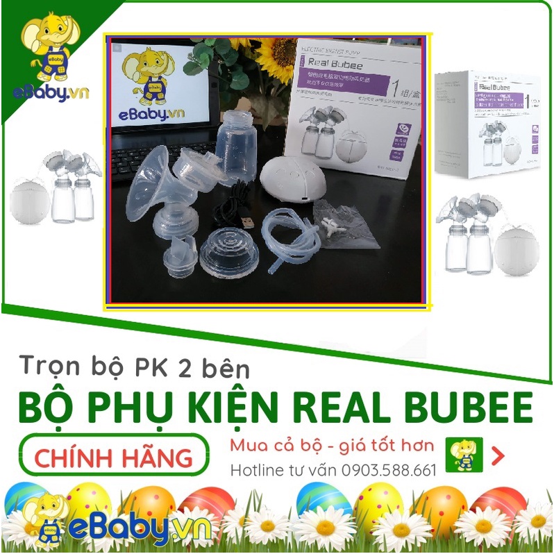 Phụ Kiện Máy Hút Sữa Real Bubee Điện Đôi | Bán Lẻ Phụ Kiện Van, Màn Hút, Cỗ Phễu, Dây Ống Hơi, Bình Sữa Máy Vắt Sữa Real