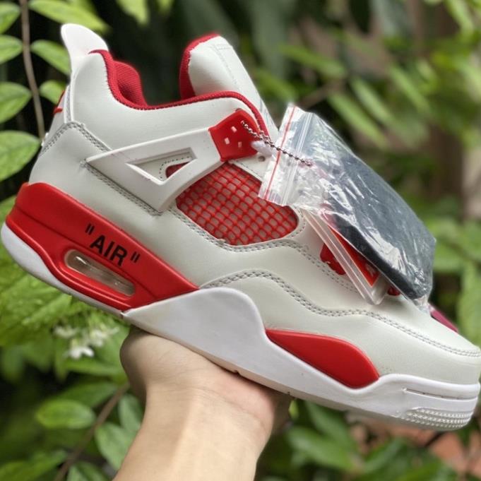 Giày Jordan 4 Fire Red High Quality Nam Nữ - Giày JD4 Thể Thao Bóng Rổ Trắng Đỏ [FREESHIP + HỘP GIÀY + HỘP BẢO VỆ] | BigBuy360 - bigbuy360.vn