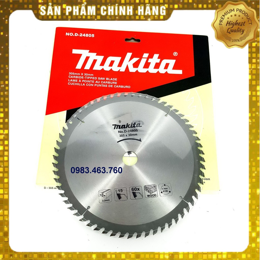 LƯỠI CƯA GỖ MAKITA 305 MM * 60 RĂNG CAO CẤP