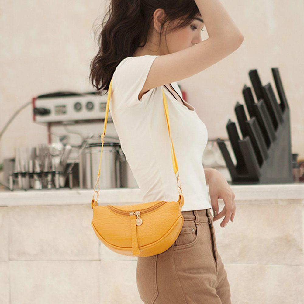 Ba Lô Da PU Hình Bán Nguyệt Thời Trang Cho Nữ