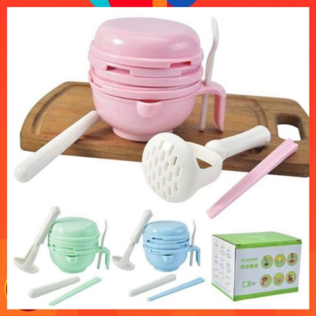 Bộ chế biến ăn dặm 10 dụng cụ tiện lợi giúp bé tập ăn dễ dàng