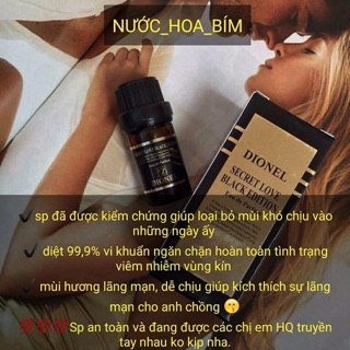 Nước hoa vùng kín Dionel Secret Love Black Edition 5ml hàng xách tay KOREA 100%