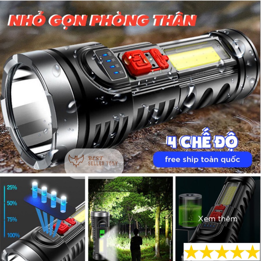 Đèn Pin THÔNG MINH Euro MART 2IN1 MOON LIGHT 4 CHế Độ Siêu Sáng