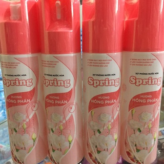 xịt thơm phòng khử mùi hương HỒNG PHẤN 225ML SPRING